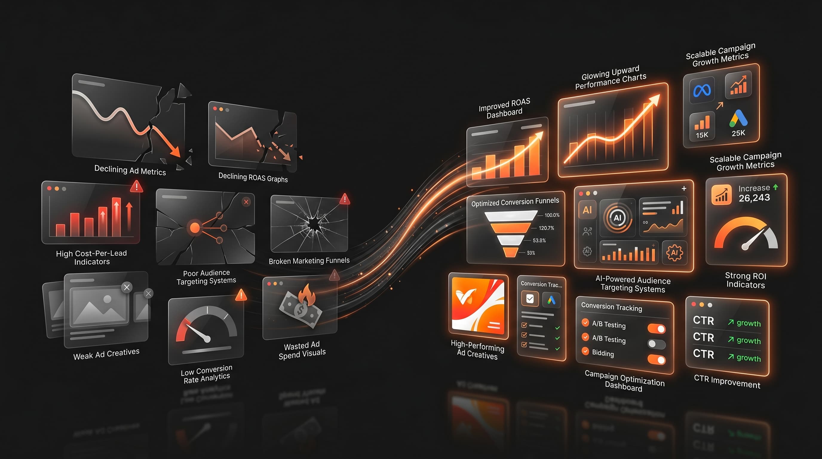 Ad metrics visual